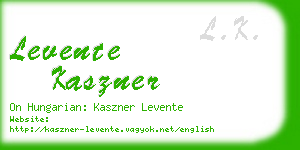 levente kaszner business card